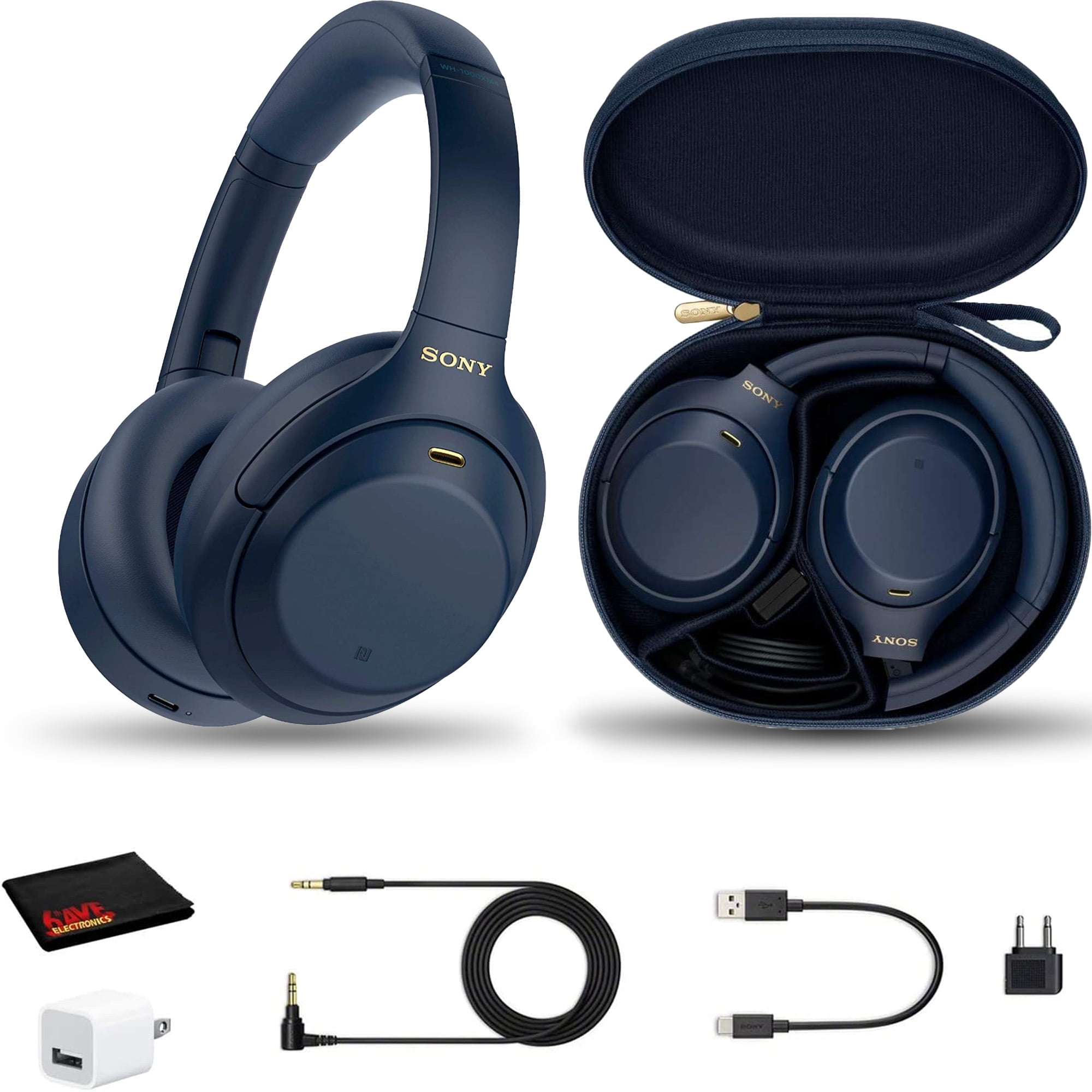 Sony WH-1000XM4 Wireless Noise Canceling Overhead Headphones (Blue ...