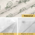 thumbnail image 4 of No Hook Bohemia Shower Curtain with Snap in Liner Set, Green Flowers Abstract Boho Beige Waterproof Fabric Bathroom Curtains with See Through Top Window, Hotel Style Standard 72 x 72 Inch, 4 of 9