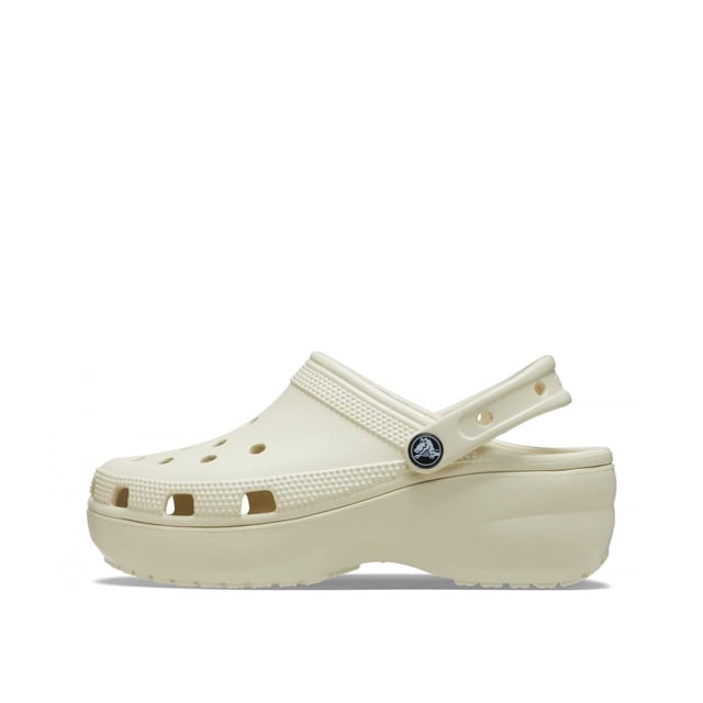 Zapatos Crocs Classic Platform Clog Bone para mujer, talla 9