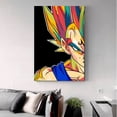 thumbnail image 2 of Cuadro Decorativo Dragon Ball Majin Vegeta Colorido Media Cara Dcha. Canvas Listo Para Colgar 28x41cm Jungle Art Impresion Tela Arte, 2 of 7