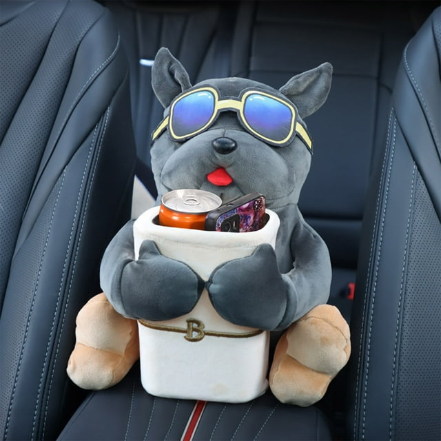 QTOCIO Car Tissue Box Car Tissue Box Trash Can 2 In 1 Men's Main Armrest Box Hanging CuteCAR TISSUE BOX MULTI-FUNCTONAL