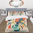 thumbnail image 2 of Designart "Boho Flower Bouquet in the Style of Henri Matisse III" Boho Pottery Bedding Covert Set - Geometric Colorful Traditional Bed Set With 2 Shams, 2 of 5