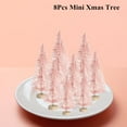 thumbnail image 3 of 8 Pcs Mini Christmas Tree,Artificial Small Christmas Trees with Wood Base,Bottle Brush Trees Xmas Assorted Color Miniature Pine Trees Sisal Trees for Christmas Party Home Winter Ornaments, 3 of 7
