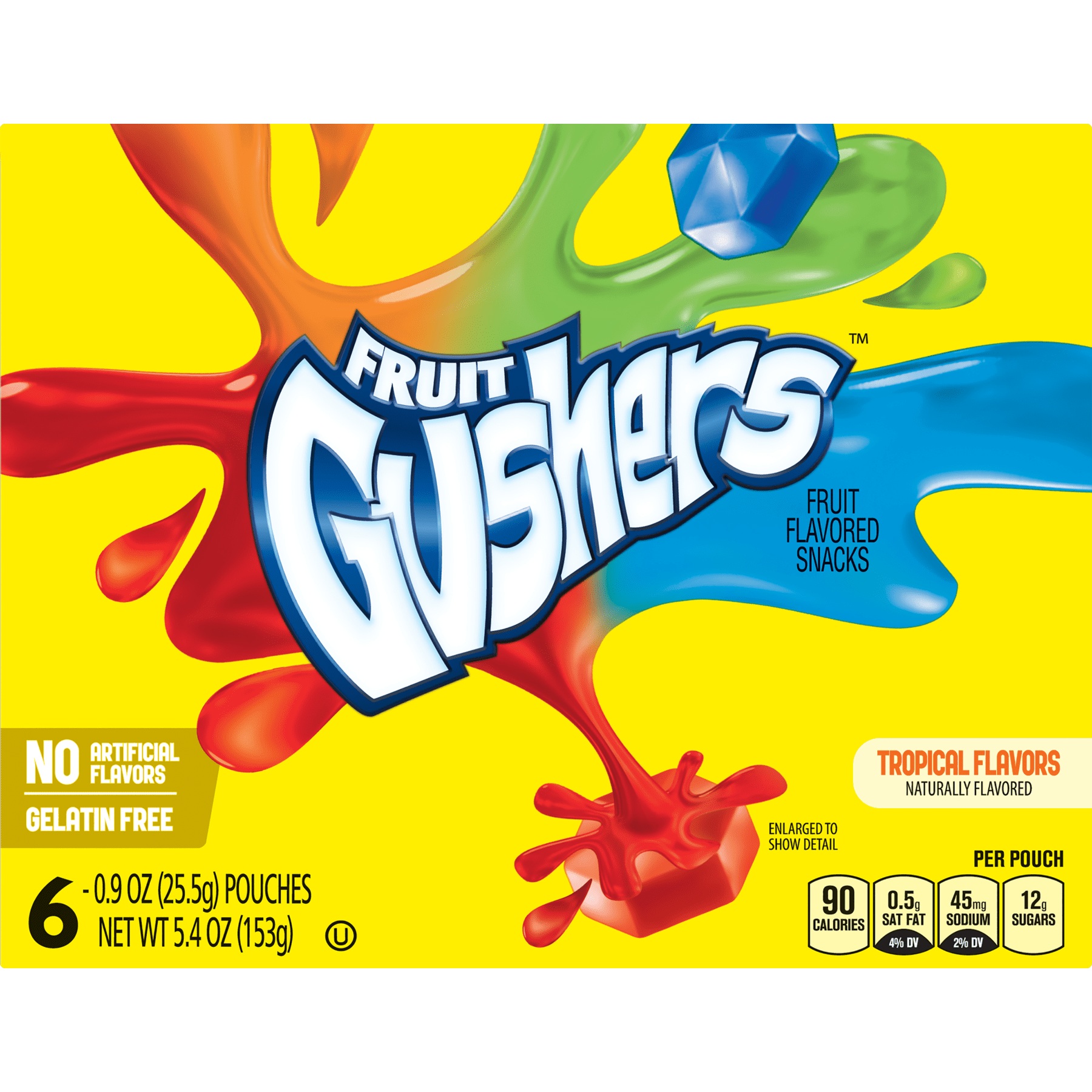 Betty Crocker Fruit Snacks, Gushers, Variety Snack Pack, 12 Pouches, Oz