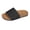Black_006, variant on Women's Boho Woven Strap Flat Sandals, Breathable Cork Footbed Slides, Stylish Summer Shoes for Beach Trips and Casual Outings Khaki 8（EU-40）