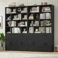 thumbnail image 3 of Homfa 82"H Bookcase with 2 Drawers and 4 Doors, 4-Tier Open Cube Bookcase with Cabinets, for Study Home Office Living Room, Black, 3 of 7