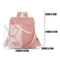 thumbnail image 6 of Stylago Backpack Purses for Women Square Corduroy Computer Bags with Zipper Pouch Crossbody Strap Schoolbag for Travel Work Pink, 6 of 6