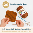 thumbnail image 5 of ComfiTime 3-Pack Beginner Crochet Yarn – Easy-to-See Stitches, No Fray/Split, Worsted Weight #4, Soft Tube Yarn, Amigurumi Craft Medium Knitting Yarn, 55 Yds/Skein, Waterproof Pouch Included, Brown, 5 of 12