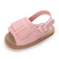 thumbnail image 3 of URMAGIC Baby Sandal Tassels Summer Toddler Cute Solid Color Slipper Shoes 0-18 Months, 3 of 9