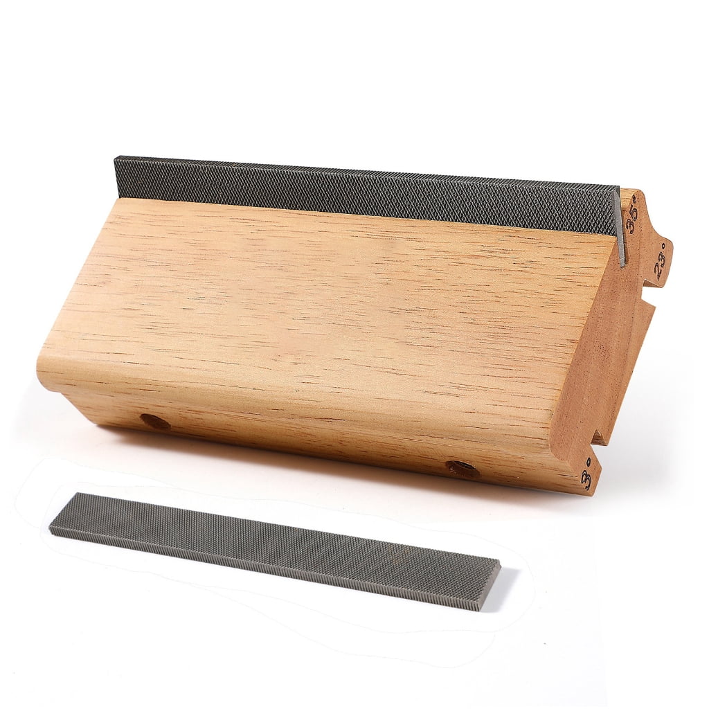 MANNYA Guitar Frettrimmer Tool 3/23/35 Degree Wood Texture for Burrs on Electric Bass Ukulele Fretboards