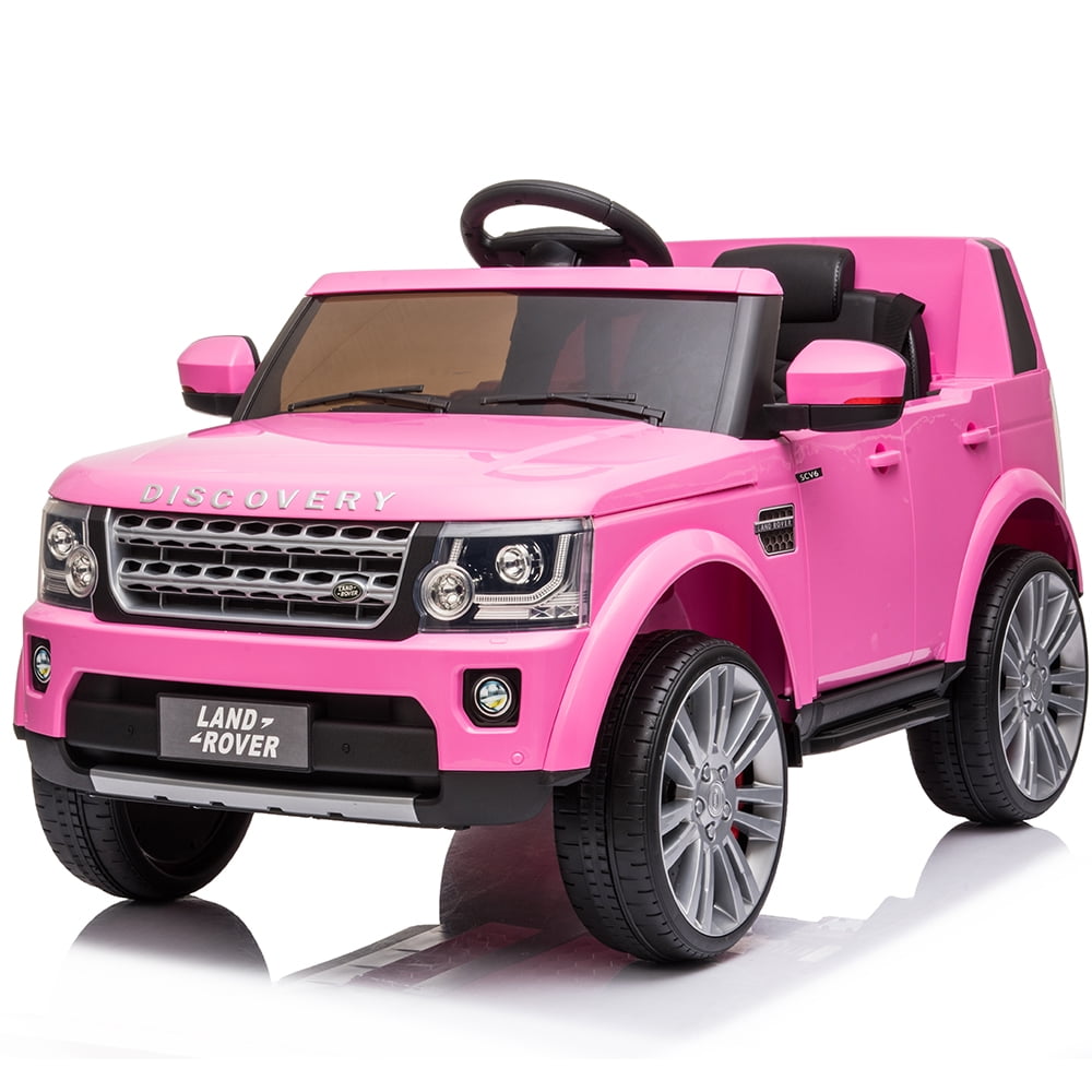 12V Ride on Truck, Land Rover Discovery Pink Ride on Toys with Remote Control, Power 4 Wheels Ride on Cars for Boys Girls, Pink Electric Cars for Kids to Ride, LED Lights, MP3 Music, Foot Pedal, CL184