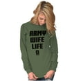 thumbnail image 4 of US Army Wife Life Military Logo Women Plus Size Long Sleeve Tee Brisco Brands 2X, 4 of 5
