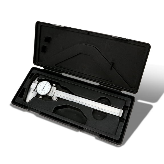 Premium-Grade Stainless Steel Dial Caliper, 6 Inch, Shockproof Measuring Micrometer w/ Lockable Head