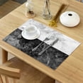 thumbnail image 5 of 4/6pcs Set Table Mats White Black Marble Natural Printed Table Napkin Kitchen Accessories Home Party rative Placemats, 5 of 7