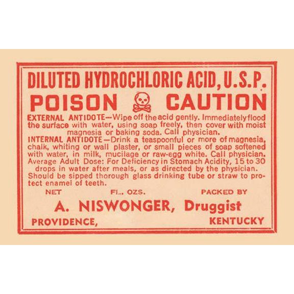 Diluted Hydrochloric Acid-Fine Art Canvas Print (20" x 30")