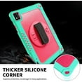 thumbnail image 3 of SOATUTO for TCL TABMAX/TCL TAB 10 NXTPAPER 5G 10.4"with 360° Kickstand/Shoulder and Hand Strap Shockproof Kids Friendly Case for Nokia T20/Nokia T21/TCL Tab Pro 5G 9198S 10.36 inch(Green+Pink), 3 of 5