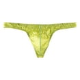 thumbnail image 1 of Penkiiy String Transparent pour Hommes g-Strings Bikini sous-Vêtements en Maille Transparente String pour Homme G Jaune, 1 of 1