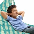 thumbnail image 1 of Pineapple Lounger Chair Bag, Abstract Summer Pattern with Exotic Fruit and Minimal Ornaments, High Capacity Storage with Handle Container, Lounger Size, Pale Yellow Turquoise, by Ambesonne, 1 of 5