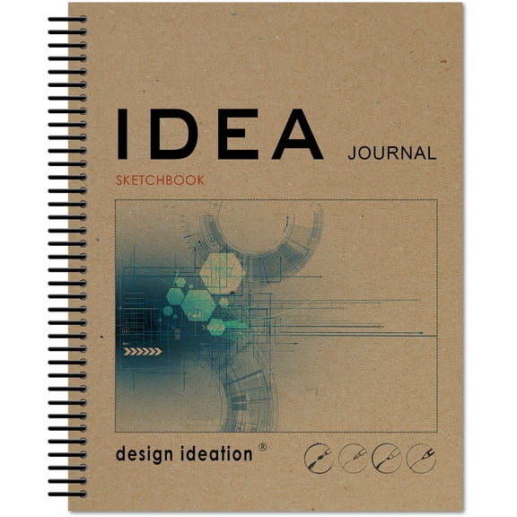 IDEA JOURNAL Spiral Bound Sketchbook. Mixed Media Paper. (8.5" x 11") SB-2550-LS-6-2