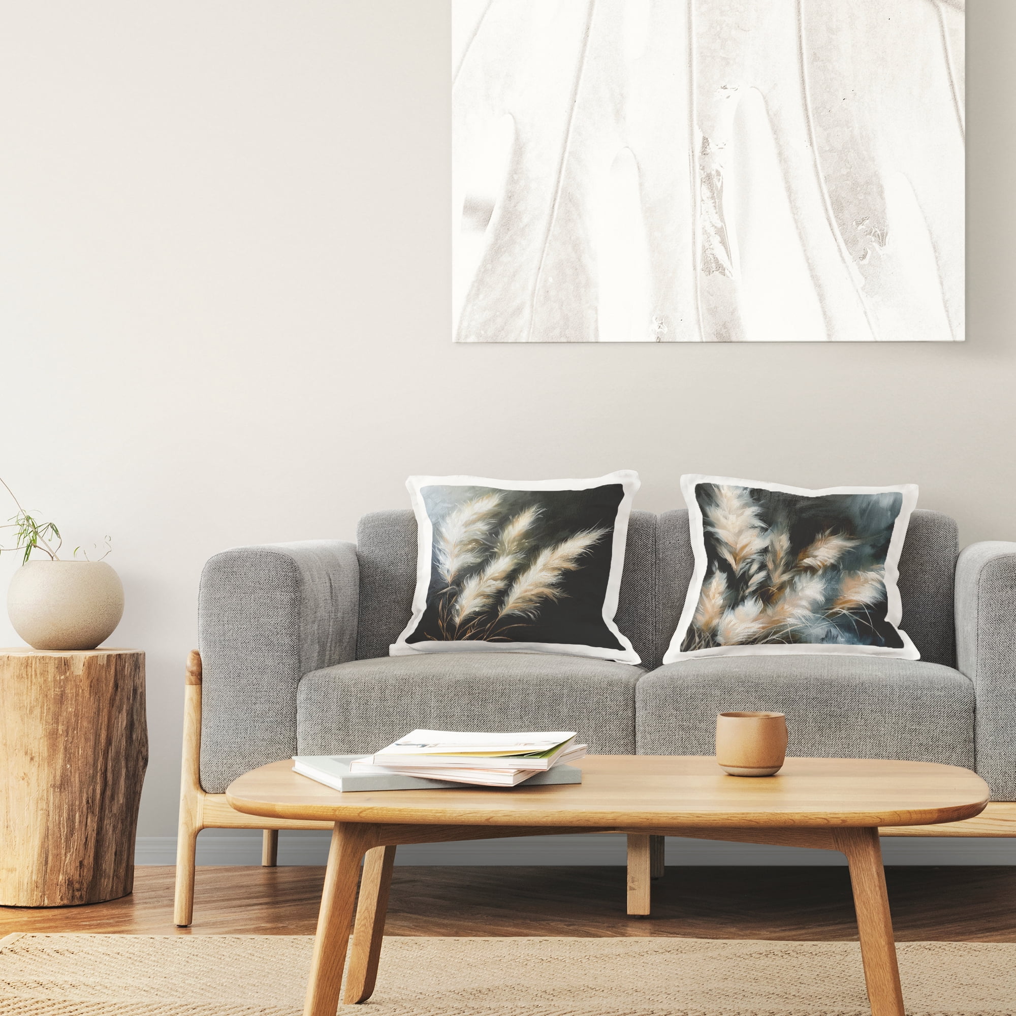 Stupell Industries Windblown Wheat Bunches Decorative Printed Throw Pillow Design by Raymond Powers.