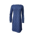 thumbnail image 2 of ELIZABETH MCKAY Women's Edie Herringbone Zebra Dress, Navy, 10, 2 of 2