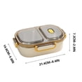 thumbnail image 4 of Compartment Lunchbox Containers for Adults, Plastic Bento Box Leakproof Lunch Boxes with Utensils Salad Lunch Box Kid Lunch Containers, White, 4 of 5