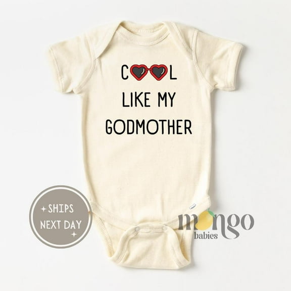 Cool Like My Godmother Baby Onesies Gift From Godmother Shirt For Goddaughter Gift Baptism Goddaughter Gift Christening Baby Reveal Cute Baby Onesie, BABY BODYSUIT LAT 4424
