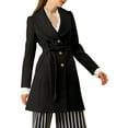 thumbnail image 5 of INSPIRE CHIC Women's Cute Turn Down Collar Single Breasted Long Belted Trenchcoat, 5 of 6