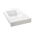 thumbnail image 2 of Ablitas 35.8 in. Rectangular White Composite Granite Stone Console Bathroom Sink, 2 of 6