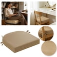thumbnail image 2 of Outdoor Waterproof Chair Cushion with Ties, Round Corner Patio Seat Pad for Garden, Yard and Indoor Outdoor Furniture(Beige,43x40x5cm), 2 of 7