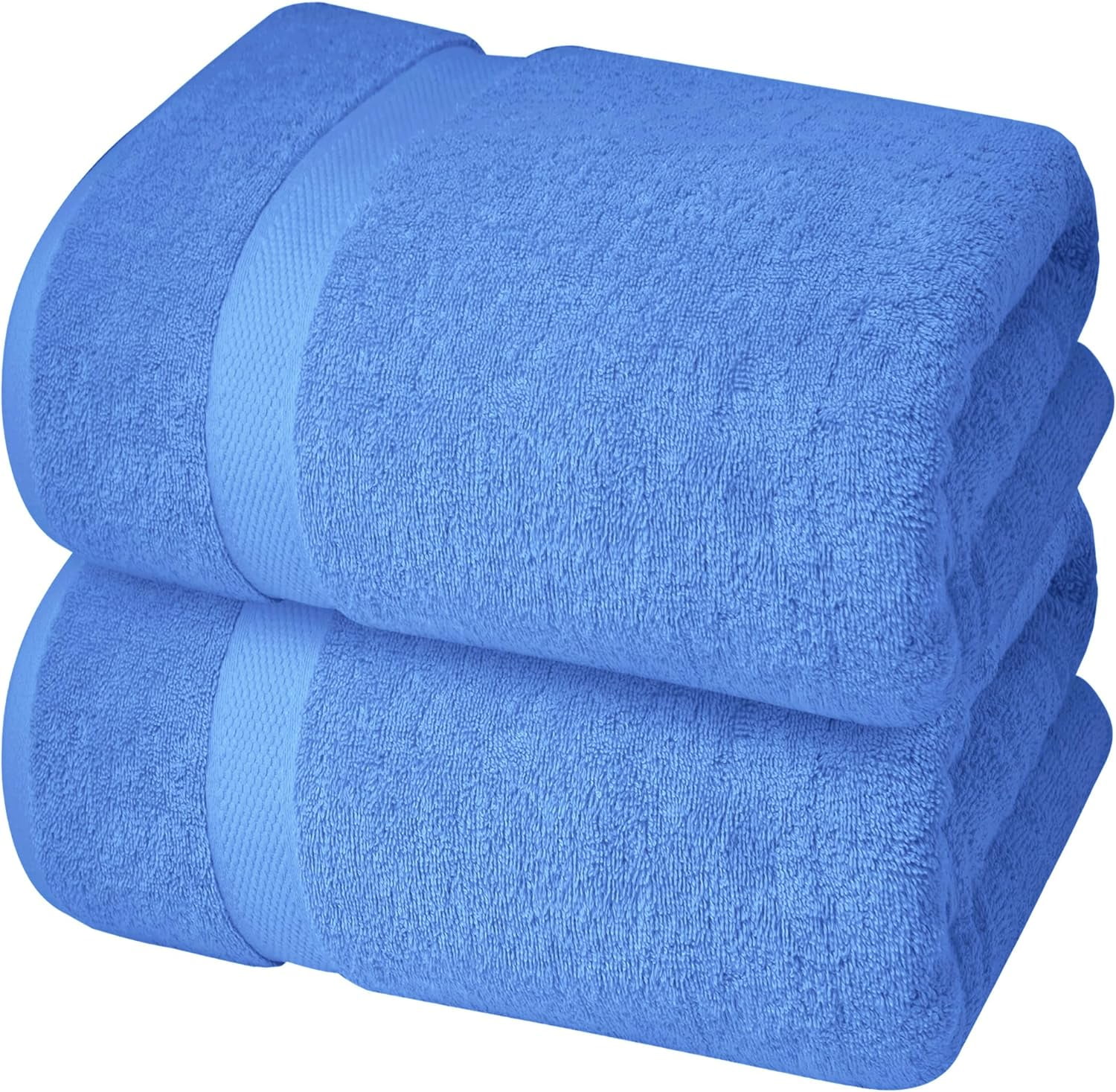 Infinitee Xclusives Premium Blue Bath Sheets Towels for Adults - Pack of 2 - Large Bath Towels 35x70