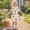 Khaki, variant on SGFCWSX Girls Ruffle Sleeve Swing Dress Kids Rainbow Glitter Star Print Crewneck Casual Dress for Spring Summer Play Black Size 6-7 Years