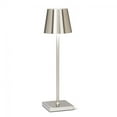 thumbnail image 1 of Lampe de Table Led Argent Mat avec Abat-Jour Classique, 1 of 5