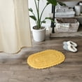 thumbnail image 4 of DII Yellow Small Oval Crochet Bath Mat, 4 of 5