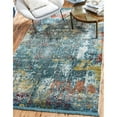 thumbnail image 1 of Unique Loom 3140210 2 ft. 2 in. x 3 ft. Alamar Baracoa Rectangular Rug, Teal, 1 of 1
