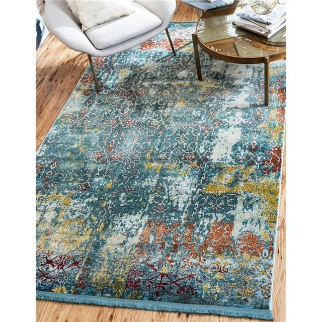 Unique Loom 3140206 10 x 13 Pi. Alamar Baracoa Tapis Rectangulaire&44; Turquoise