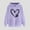 Purple, variant on FamilyThread Womens Pullover Hoodie Comfortable Long Sleeve Sweatshirts Heart Casual Loose Tops Kangaroo Pocket Shirts