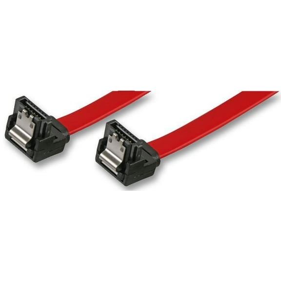 PRO SIGNAL SATA 2.0 Locking 90deg Male to Right Angled Male Data Lead, 0.9m