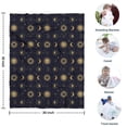 thumbnail image 4 of Dark Blue Celestial Body Pattern Blanket,Comfortable Soft Flannel Throw Blanket,All Season,Warm Lightweight Blankets for Sofa Bed Couch Living Room Chair,30"x40", 4 of 4