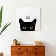 thumbnail image 4 of Creative Products Curious Hello Black Cat 20 x 20 Canvas Wall Art, 4 of 5