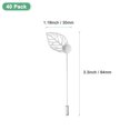 thumbnail image 3 of Uxcell 40 Paquete Alfiler de Solapa en Forma de Hoja, Alfiler de Corsage de Bricolaje Tono Plateado, 3 of 6