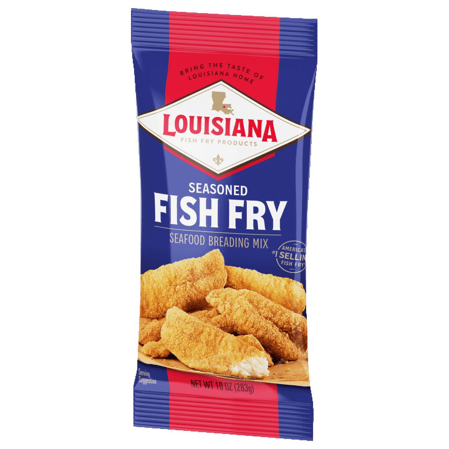 (3 pack) Louisiana Fish Fry Products Crispy Seasoned Fish Fry Seafood Coating Mix, 10 oz Bag