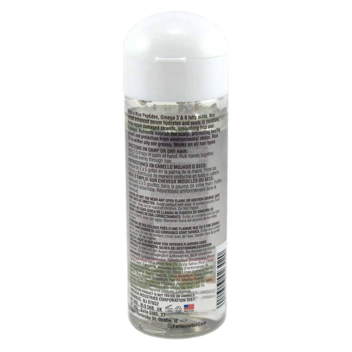 Fantasia IC Rice Oil Herbal Complex Hair Serum, 6 oz, Pack of 2