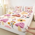 thumbnail image 3 of Homewish Cartoon Botanical Mushroom 4pcs Bed Sheets for Teenagers,Chic Floral Flowers King Sheets,Spring Garden Super Cozy Sheet Set,Breathable Home Decor, 3 of 7