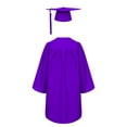 thumbnail image 2 of vastwit Kids Unisex Graduation Gown Robe Cap V Neck Set with 2025 Badge Tassel for Photo Shoot Purple 33, 2 of 7