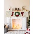 thumbnail image 2 of Red Green Christmas Mantel Scarf Fireplace Decorations for Living Room, Farmhouse Xmas Botanical Winter Fireplace Mantel Scarf Cover Runner for Halloween/Thanksgiving/Christmas Decor 90"x17", 2 of 6