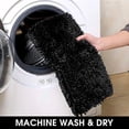thumbnail image 7 of Black Bathroom Rugs Sets 3 Piece, Butter Chenille Rugs and Mats, Shaggy, Absorbent, Non Slip, Luxury, Shiny, Washable Bath Mat for Bathroom, Shower, 7 of 7