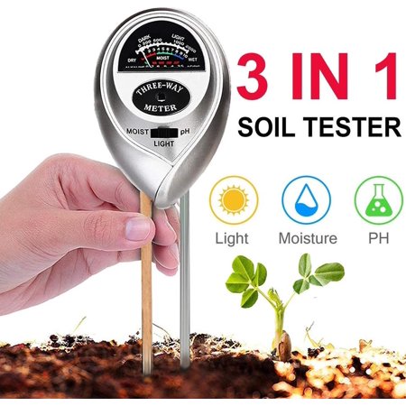 Soil Test Kit Soil Tester, Moisture PH Light Meter Probe Test Kit For Outdoor Indoor Gardening, Plant Hydrometer For Garden, Lawn, Home, Farm - 3 In 1, No Battery Tools On Sale Clearance