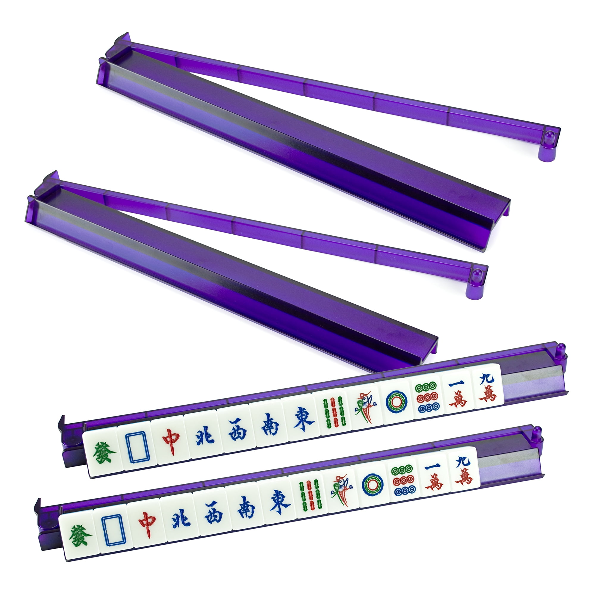 Sterling Games Set of 4 Mah Jongg Racks, Purple