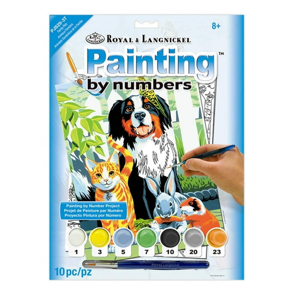 Royal & Langnickel Painting by numbers™ 10pc Family Pets Painting Project